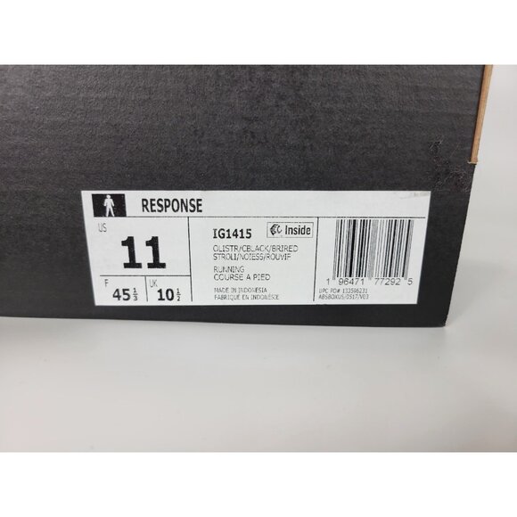 Adidas Response Athletic Shoes Sneakers Mens Size 11 Green Black White IG1415 - Picture 2 of 10